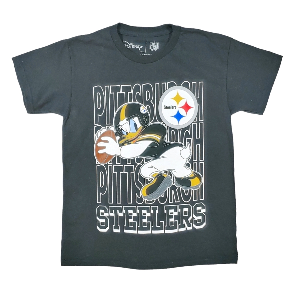 DISNEY official NFL kids t-shirt Pittsburgh Steelers Daffy Duck Sz M 10/12